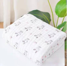 Load image into Gallery viewer, 6 Layers Bamboo Cotton Baby Receiving Blanket Infant Kids Swaddle Wrap Blanket Sleeping Warm Quilt Bed Cover Muslin Baby Blanket
