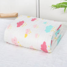 Load image into Gallery viewer, 6 Layers Bamboo Cotton Baby Receiving Blanket Infant Kids Swaddle Wrap Blanket Sleeping Warm Quilt Bed Cover Muslin Baby Blanket
