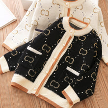 Load image into Gallery viewer, Girls Sweater Cardigan Coat Clothes Kids Classic Outwear Top Fall Winter Long Sleeve Warm Baby Children Knitting Overcoat 1-5Y
