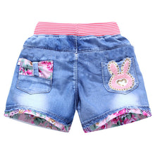 Load image into Gallery viewer, Girls Denim Shorts Summer Fashion Cute Shorts Floral Lace Wild Children's Pants Girls Denim Shorts Teen
